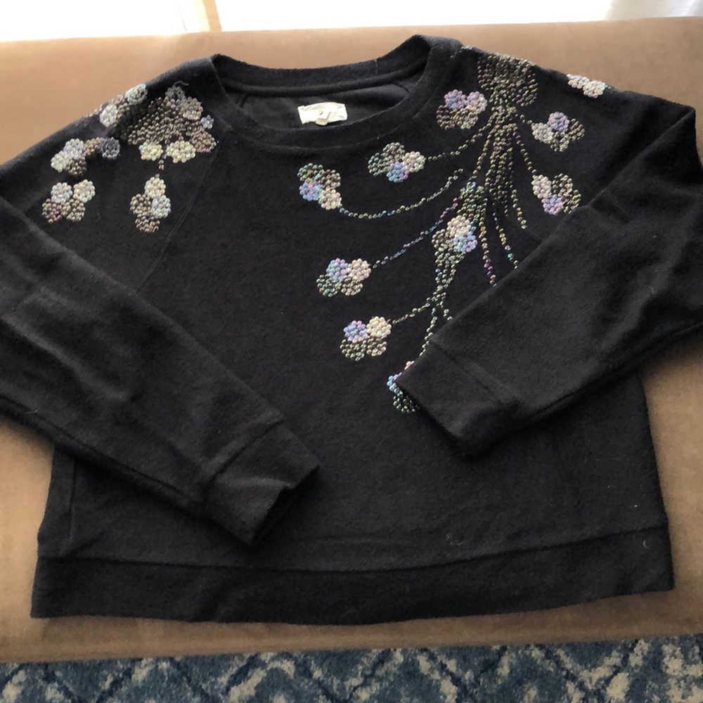 Lou & Grey Medium Black sequinned sweater